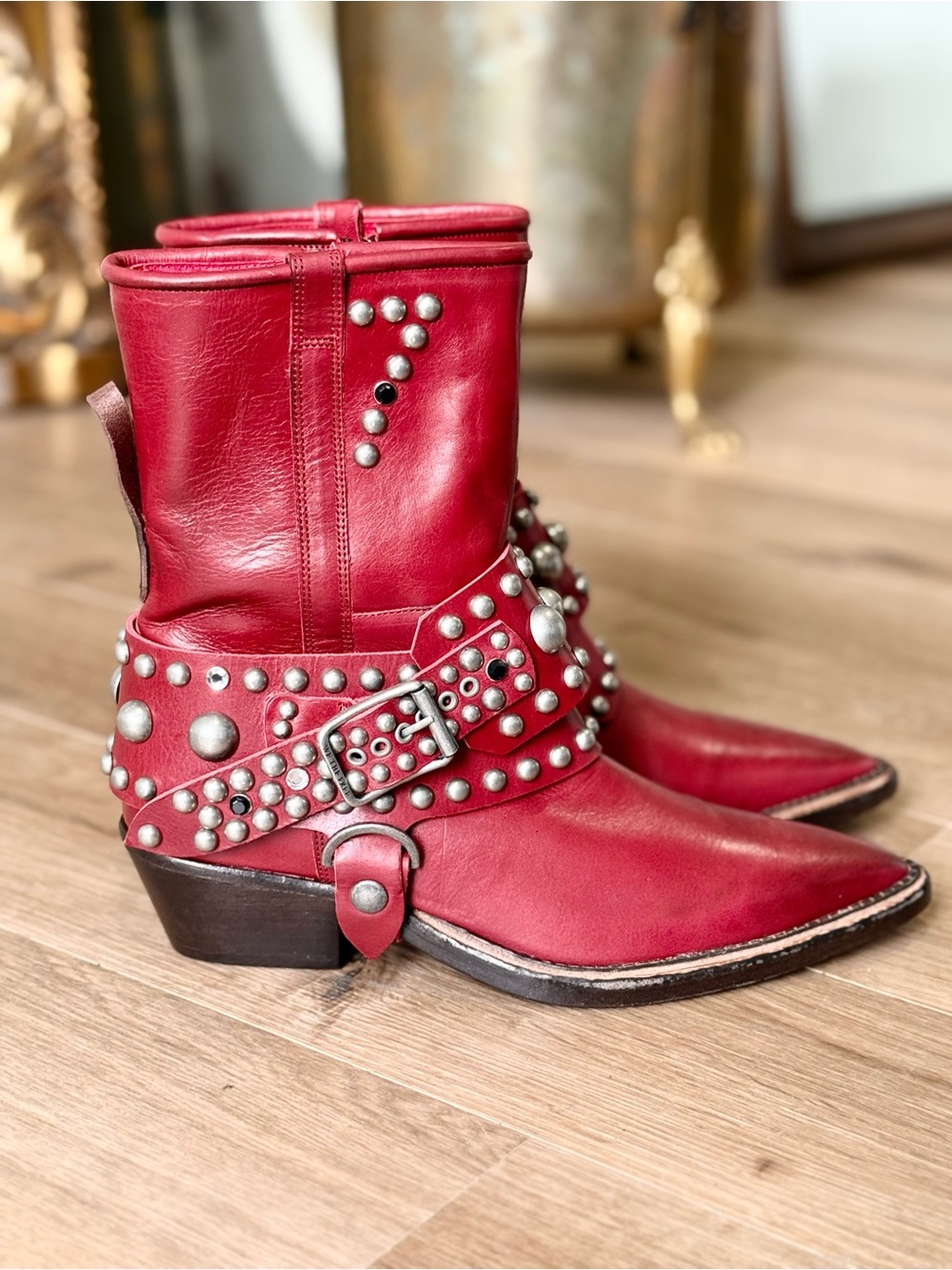 Free People We The Free Axel Boots Red - Picture 1 of 7